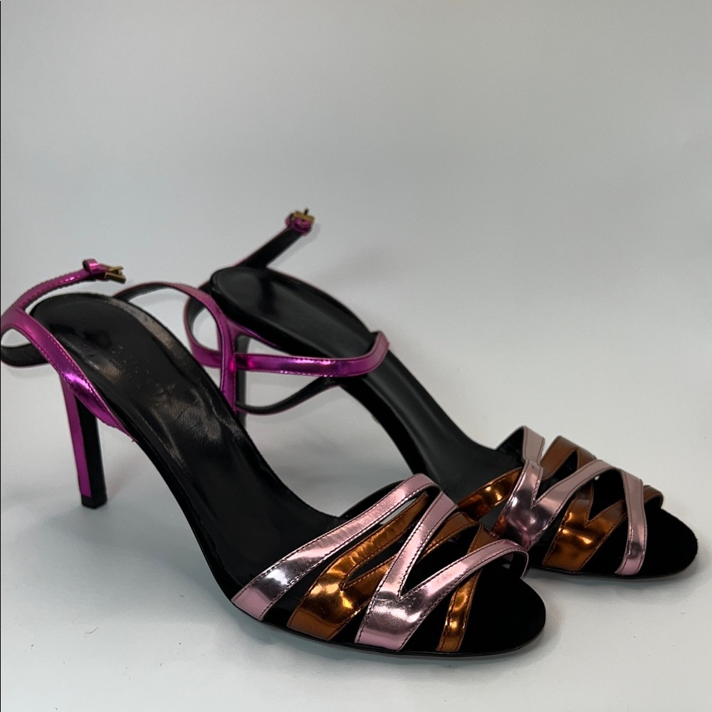 Gucci Metallic Pink and Bronze Heels